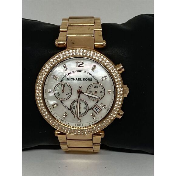 Michael Kors Parker MK5491 Womens Stainless Steel Analog Dial Quartz Watch WO318 - Picture 1 of 12